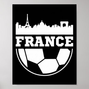 Vintage Frankrike Fotbollströja Present För Spelar Poster