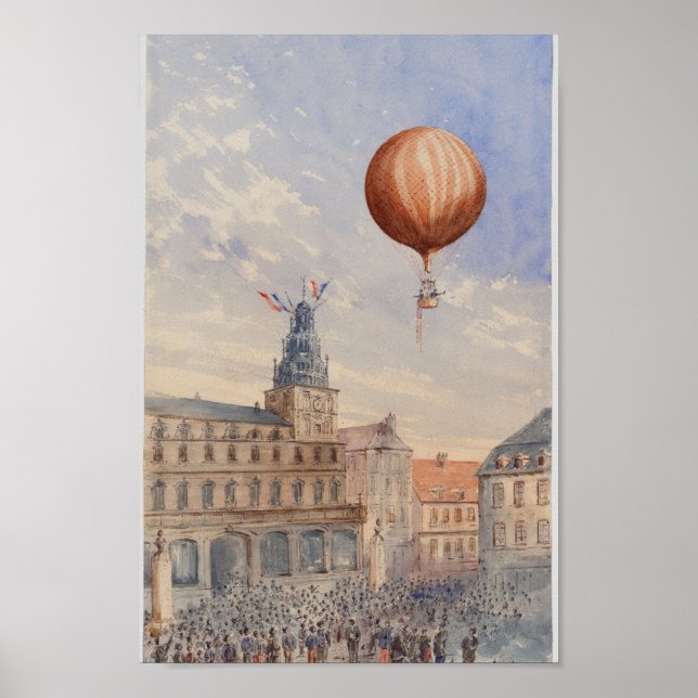 Vintage Frankrike Illustration Poster (Framsidan)