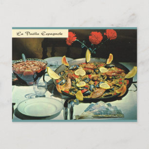 Vintage Frankrike, mat, Le Paella espagnole Vykort