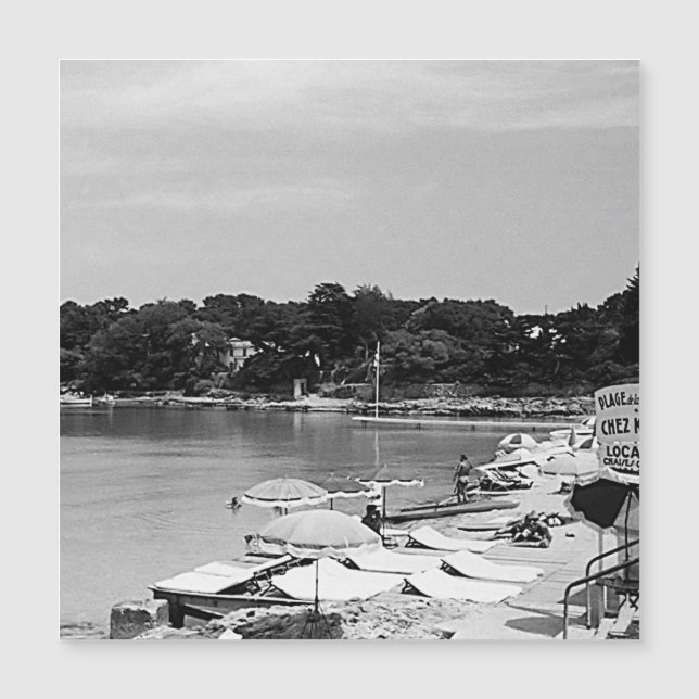 Vintage Frankrike Nice Antibes Garoupe-stranden (Framsida)