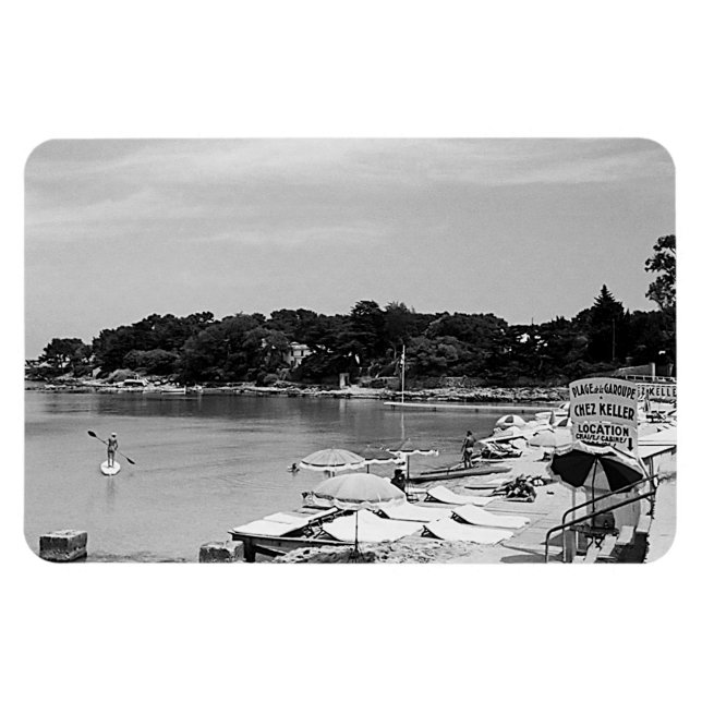 Vintage Frankrike Nice Antibes Garoupe-stranden Magnet (Horisontell)