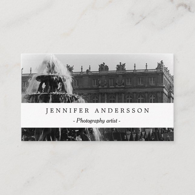 Vintage Frankrike palace Versailles Pyramid fontän Visitkort (Framsida)