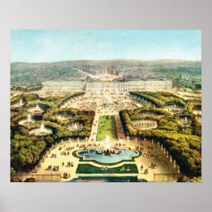 Vintage Frankrike, Palais de Versailles Poster