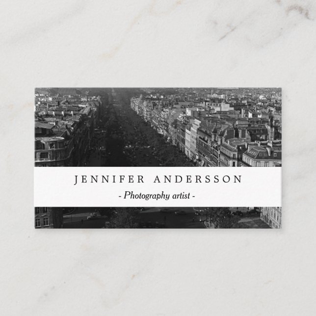 Vintage Frankrike Paris champs elysee avenue Visitkort (Framsida)