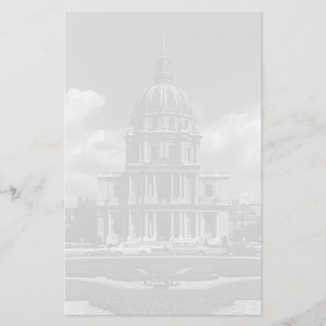 Vintage Frankrike Paris Church Saint Louis Invalid Brevpapper (Framsida)