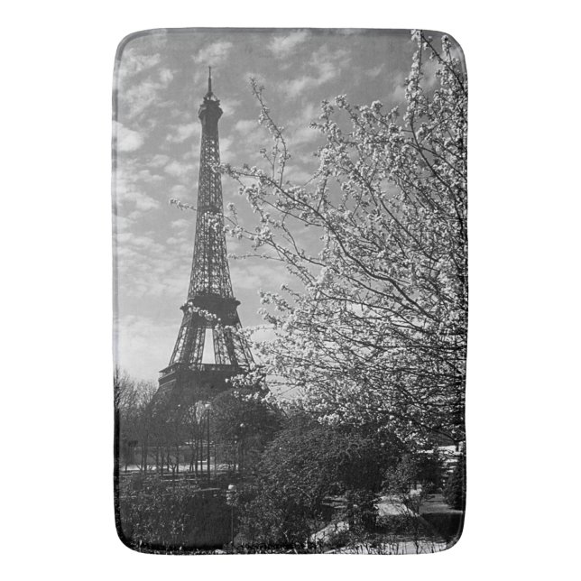 Vintage Frankrike Paris Eiffel Torn Badrumsmatta (Framsidan (Vertikal))
