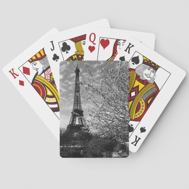 Vintage Frankrike Paris Eiffel Torn Casinokort (Baksidan)