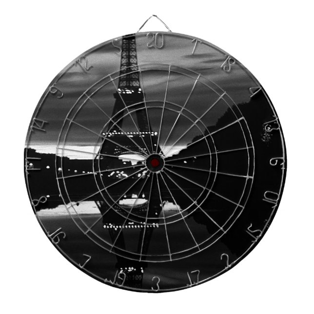 Vintage Frankrike Paris Eiffel torn reflexion Darttavla (Framsidan)