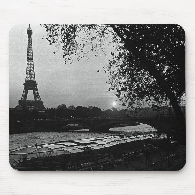 Vintage Frankrike Paris Eiffel torn sunset Musmatta (Framsidan)