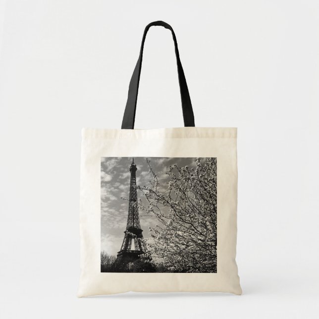 Vintage Frankrike Paris Eiffel torn Tygkasse (Framsidan)