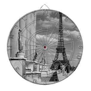 Vintage Frankrike Paris Eiffeltornet Chaillotpalat Darttavla