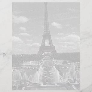 Vintage Frankrike Paris Fontain Chaillot Torn Eiff