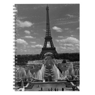 Vintage Frankrike Paris Fontaines Torn Eiffel Anteckningsbok