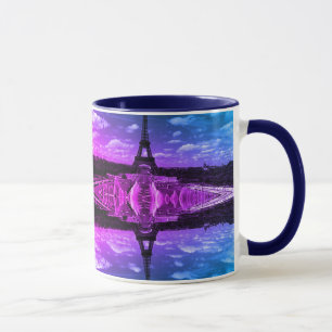 Vintage Frankrike Paris Fontaines Torn Eiffel Mugg