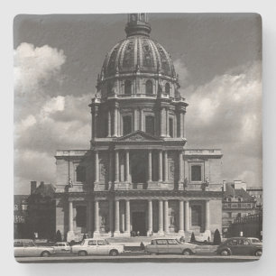 Vintage Frankrike Paris Kyrka Saint Louis Invalide Stenunderlägg