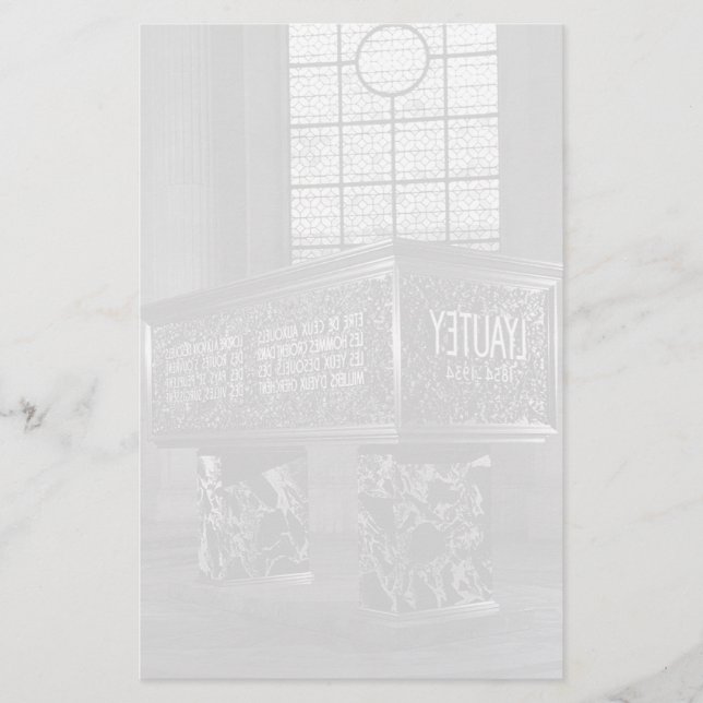 Vintage Frankrike Paris Marshal's Lyautey Grav Brevpapper (Framsida)