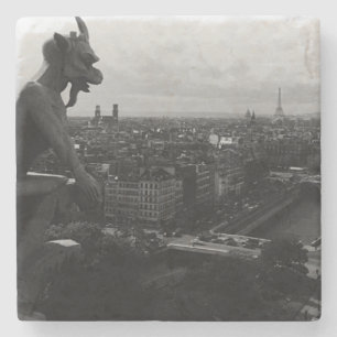 Vintage Frankrike Paris Notre Dame Cathedral djävu Stenunderlägg