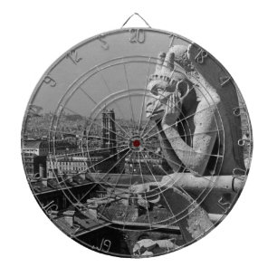 Vintage Frankrike Paris Notre Dame Cathedral think Darttavla