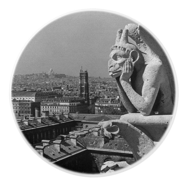 Vintage Frankrike Paris Notre Dame Cathedral think Knopp (Framsidan)