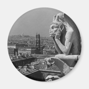 Vintage Frankrike Paris Notre Dame Cathedral think Magnet