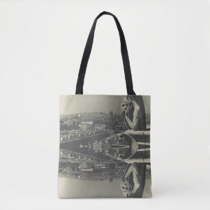 Vintage Frankrike Paris Notre Dame-katedralen tänk Tygkasse