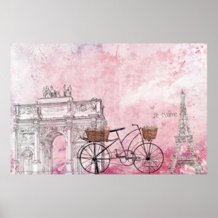 Vintage Frankrike Paris Poster
