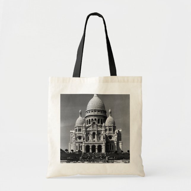 Vintage Frankrike Paris Sacre Coeur Basilica Tygkasse (Framsidan)