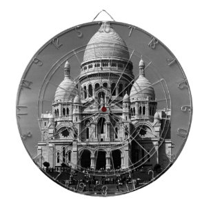 Vintage Frankrike Paris Sacré-Coeur Basilikan Darttavla