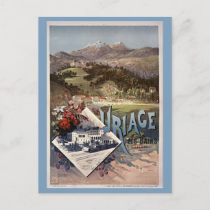Vintage Frankrike Uriage Les Bains Fransk Travel Vykort