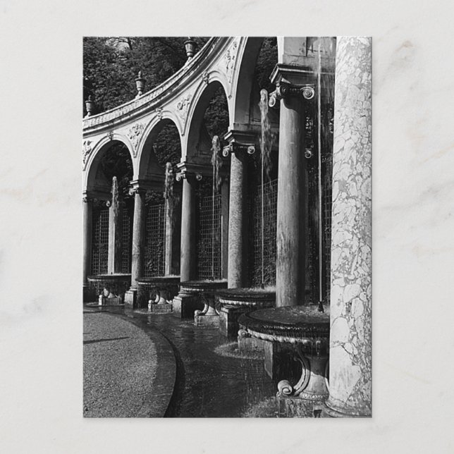 Vintage Frankrike Versailles palace Colonnad Grove Vykort (Framsida)