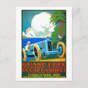 Vintage Fransk 1920-talets Tävla - Grand Prix Vykort
