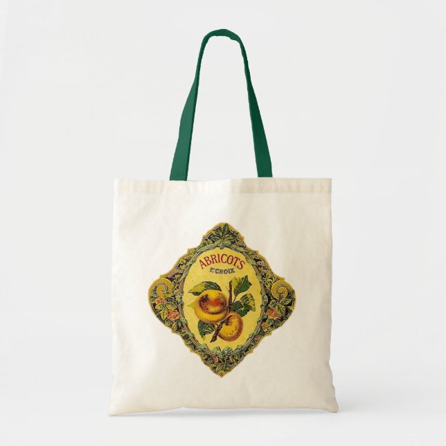 Vintage Fransk Apricot-etikett - Bag Tygkasse (Framsidan)