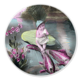 Vintage Fransk April-kort Knopp