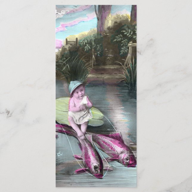 Vintage Fransk April-kort Meny (Framsida)