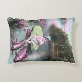 Vintage Fransk April-kort Prydnadskudde