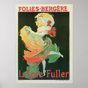 Vintage Fransk art nouveau La Loïe Fuller ad Poster