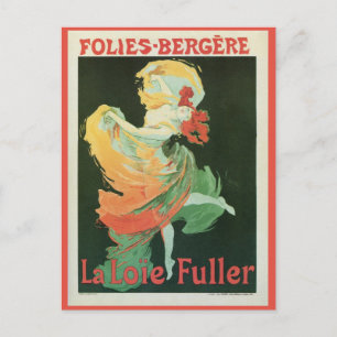 Vintage Fransk art nouveau La Loïe Fuller ad Vykort