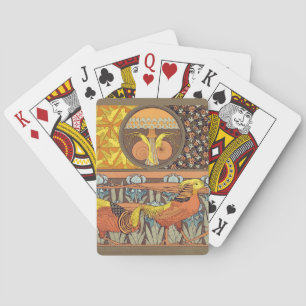 Vintage fransk Art Nouveau natur fågelmönster Casinokort