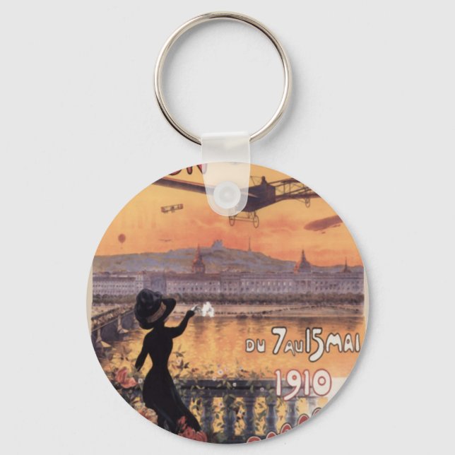 Vintage Fransk Aviation Nyckelring (Framsida)