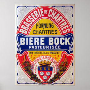 Vintage Fransk Beer Annons Poster
