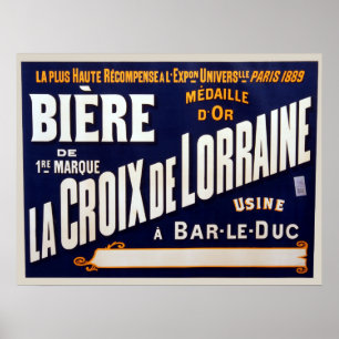 Vintage Fransk Beer Annons Poster