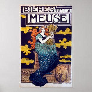 Vintage Fransk Beer Annons Poster