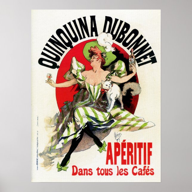 Vintage Fransk belle epoque apéritif ad Poster (Framsidan)