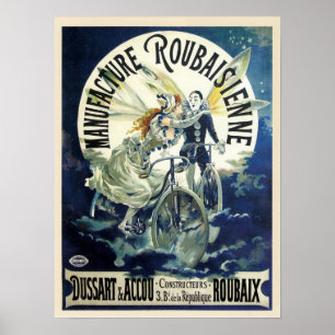 Vintage Fransk Bicycle Annons Poster