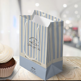 Vintage Fransk Blue Bakery Business Logotyp Brande