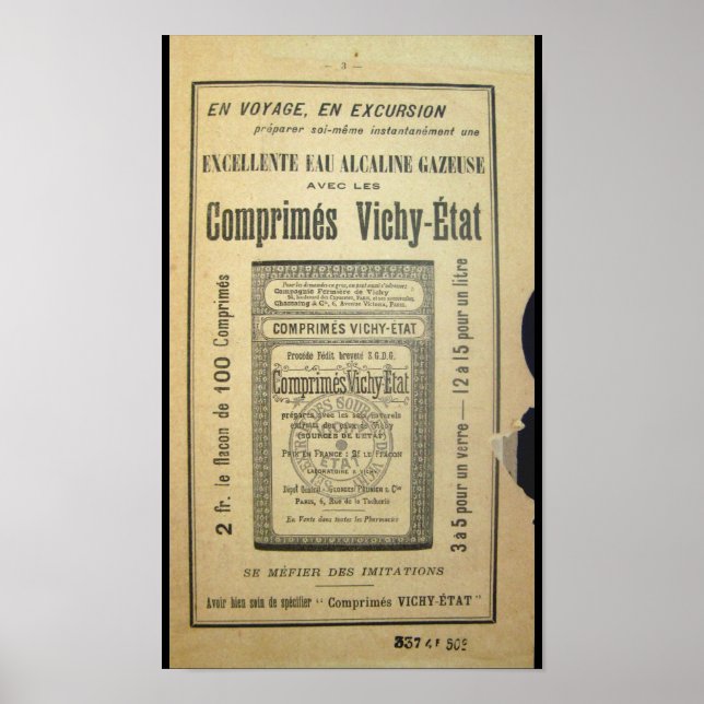 Vintage Fransk Bok Poster (Framsidan)