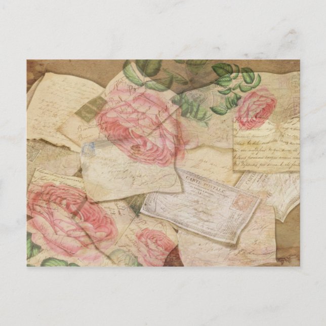 Vintage Fransk Brev och postkort Vykort (Framsida)