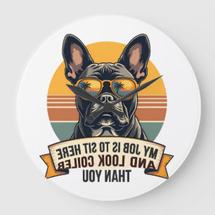 Vintage fransk bulldogg solglasögon Mitt jobb är a Stor Klocka