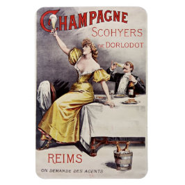 Vintage Fransk Champagne Magnet