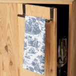 Vintage Fransk Chariot of Dawn Toile de Jouy-Blue Kökshandduk<br><div class="desc">Bekvämt rekonstruerad sömlös Fransk toile de jouy mönster inspirerad av Guido Renis skulptur Le Char de L'Aurore ca 1790 grovplåt som graverar på textilier. Detta berikande mönster innehåller scener av grekiska gudar och gudar,  tempel,  exotiska djur,  mytiska havslevande varelser och fantasinlandskap.</div>